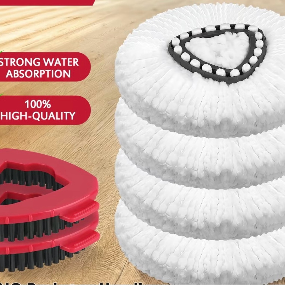 White and Black Mop Replacement Heads